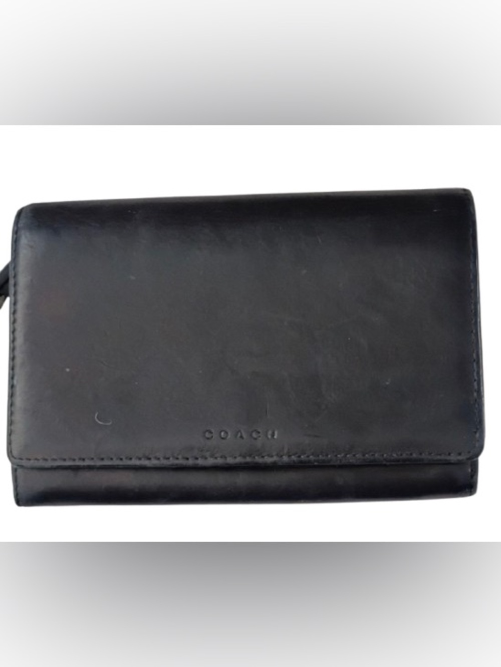 Coach Vintage Y2K Calfskin Bifold Wallet (Black) - GUC